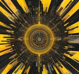 Poster - illustration of abstract technology background.