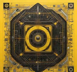 Wall Mural - illustration of abstract technology background.