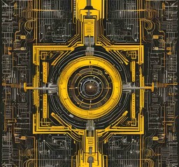 Wall Mural - illustration of abstract technology background.