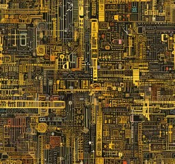 Wall Mural - illustration of abstract technology background.