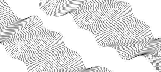Poster - abstract pink background with waves Thin line on white. isolated on white background in concept luxury. Abstract background