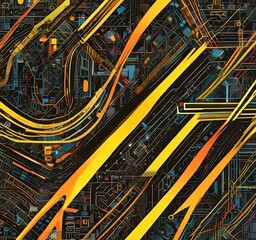 Wall Mural - illustration of abstract technology background.