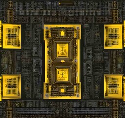 Wall Mural - illustration of abstract technology background.