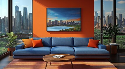 Wall Mural - Cityscape Canvas Modern Apartment Interior Design