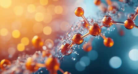 Poster - Exploring molecular connections loveconnected science laboratory infographic abstract close-up
