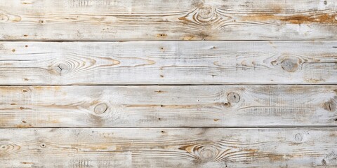 Aufkleber - A weathered wood plank background with a rustic, natural texture and an aged whitewash finish.