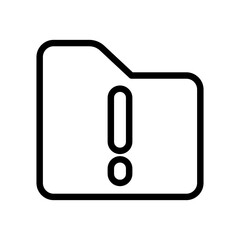 Poster - folder alert vector icon