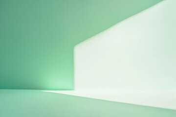 Fototapete - Smooth light green background with soft gradient, ideal for promotional text.