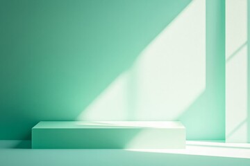 Fototapete - Smooth light green background with soft gradient, ideal for promotional text.