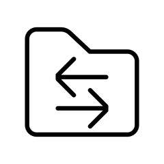 Poster - folder arrow left right vector icon