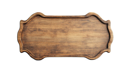Fototapete - Empty wooden sign showing grain on transparent background