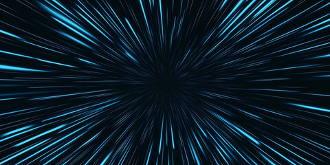 Wall Mural - abstract fractal burst background,blue ray abstract background