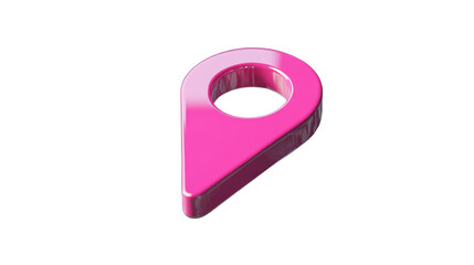 Fototapete - Pink location pin showing position on transparent background