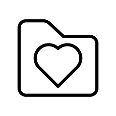 Poster - folder heart vector icon