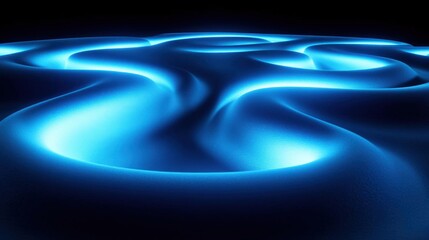 Poster - Abstract Blue Glowing Pattern Design