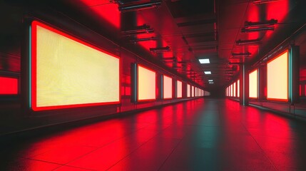Poster - Futuristic Startups, Innovative companies leveraging advanced technology to drive rapid growth, set in a sleek minimalist environment with clear lines and open space