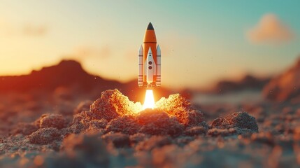Poster - Futuristic Startups, Innovative virtual startups leveraging advanced sci-fi technology, set against a minimalist backdrop, emphasizing clean lines and open spaces for growth.