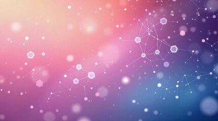 Aufkleber - A vibrant, abstract background with a myriad of colors ranging from deep purples and blues to bright pinks and yellows. There are numerous white dots scattered throughout the image, giving it a dreamy