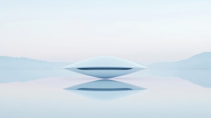 Poster - Global Business Expansion Concept, a futuristic spaceship symbolizing growth in international markets, set against a clean, minimalist backdrop, emphasizing limitless potential.