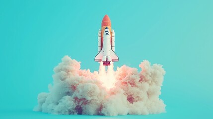 Poster - Futuristic Economic Innovation Launch, showcasing visionary leadership in a sleek, minimalist environment emphasizing clarity and forward-thinking ideas.