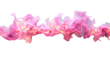 Poster - Pink and orange flames flowing on transparent background