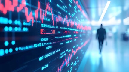Poster - Entrepreneurial Vision in Motion, a data-driven graph symbolizes growth and ambition, set against a minimalist background, embodying clarity and potential for success.