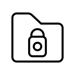 Poster - folder lock vector icon