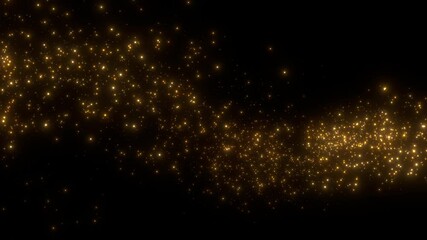Wall Mural - gold sparkles particles stars background video