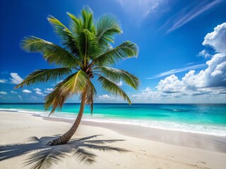 Wall Mural - Minimalist Grande Anse Beach, Haiti: Pristine Sand and Turquoise Waters