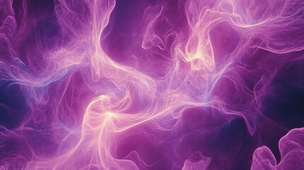 Canvas Print - Fluid Swirling Neon Patterns and Energetic Light Streaks in Mesmerizing Abstract Background with Dark Voids