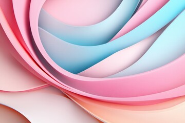 Poster - A 3D isometric rendering of a colorful layered background with dynamic lighting effects