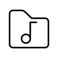 Poster - folder music vector icon