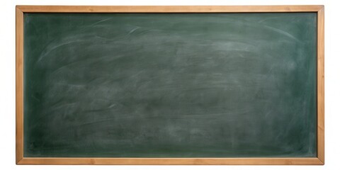 Aufkleber - Blank green chalkboard with a wooden frame, perfect for writing messages, notes, or drawings