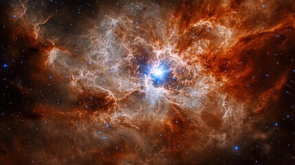 Wall Mural - Cosmic Nebula Starbirth in Space, vibrant colors, background stars, science education