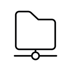 Poster - folder network vector icon
