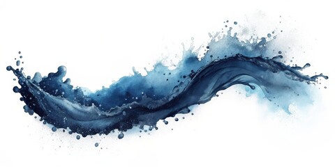 Leinwandbilder - Abstract Blue Water Splash Design Element for Creative Projects