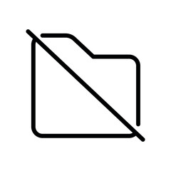 Poster - folder off vector icon