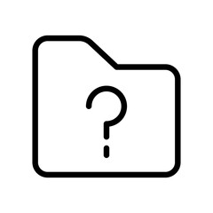 Poster - folder question vector icon