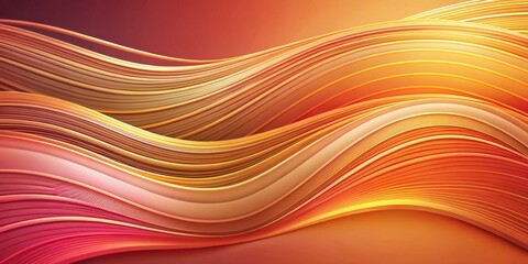 Aufkleber - Abstract Warm-toned Wave Pattern Design with Smooth Curves and Gradient Hues