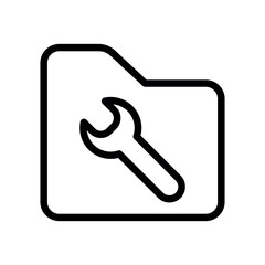 Poster - folder settings vector icon