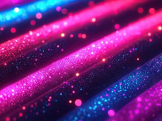 Aufkleber - Vibrant light trails creating sparkling patterns digital art abstract environment top-down view fantasy concept