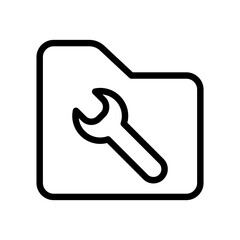 Poster - folder settings vector icon