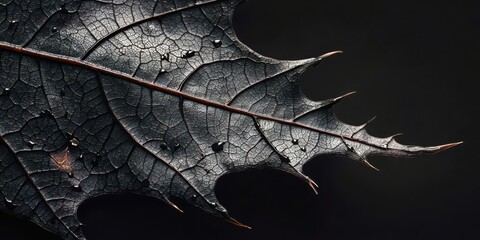 Poster - Leaf with a brown stem
