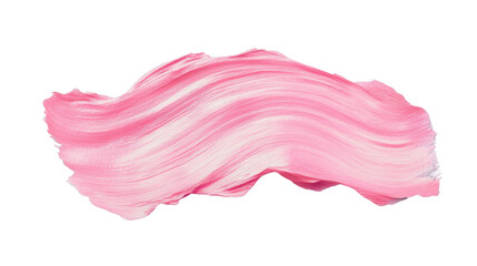 Poster - Pink paint brush stroke on transparent background