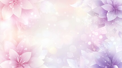 Poster - Light Pink Lavender and White Dahlias Against a Soft Dreamy Bokeh Background
