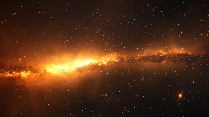 Wall Mural - a beautiful galaxy background with planets, stars, and nebulae, with the planet mars in the center.