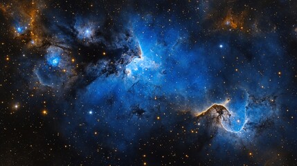 Wall Mural - a beautiful galaxy background with planets, stars, and nebulae, with the planet mars in the center.