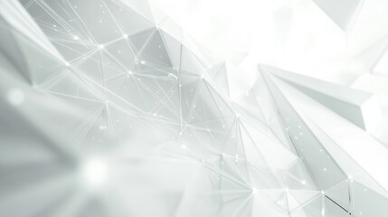 Poster - A modern abstract background featuring geometric shapes and lines in shades of white. Perfect for tech presentations or creative design projects.