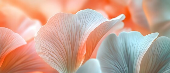Poster - delicate floral close up with soft light and pastel color palette beauty