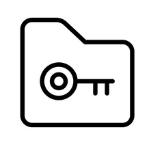 Poster - folder key vector icon